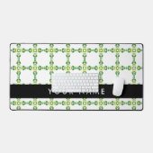 Bladpatroon, Groene bladeren, Jouw naam Bureaumat (Keyboard & Muis)