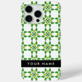 Bladpatroon, Groene bladeren, Jouw naam Case-Mate iPhone Case (Achterkant)