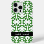 Bladpatroon, Groene bladeren, Jouw naam Case-Mate iPhone Case (Achterkant)