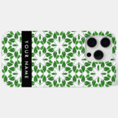 Bladpatroon, Groene bladeren, Jouw naam Case-Mate iPhone Case (Achterkant (horizontaal))