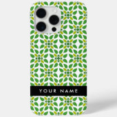 Bladpatroon, Groene bladeren, Jouw naam Case-Mate iPhone Case (Achterkant)