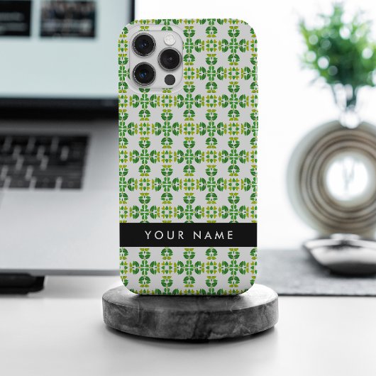 Bladpatroon, Groene bladeren, Jouw naam Case-Mate iPhone Case