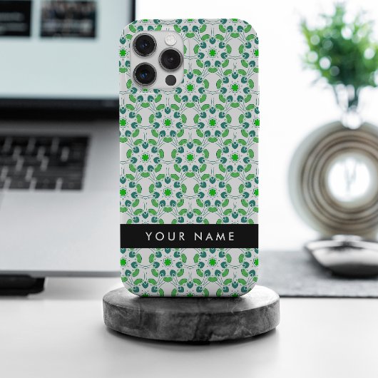 Bladpatroon, Groene bladeren, Jouw naam Case-Mate iPhone Case