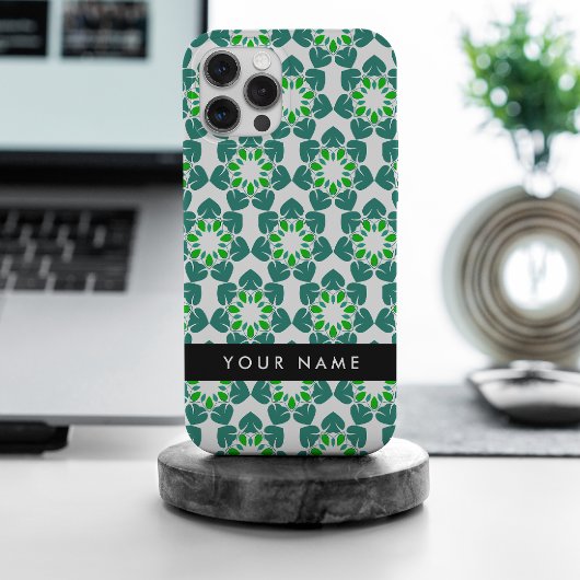 Bladpatroon, Groene bladeren, Jouw naam Case-Mate iPhone Case