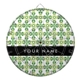 Bladpatroon, Groene bladeren, Jouw naam Dartbord