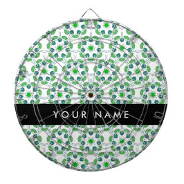 Bladpatroon, Groene bladeren, Jouw naam Dartbord