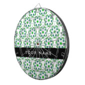 Bladpatroon, Groene bladeren, Jouw naam Dartbord (Voorkant Rechts)