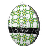 Bladpatroon, Groene bladeren, Jouw naam Dartbord (Voorkant Rechts)