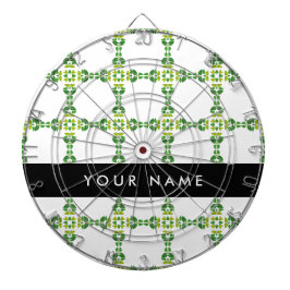 Bladpatroon, Groene bladeren, Jouw naam Dartbord