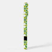 Bladpatroon, Groene bladeren, Jouw naam iPhone Hoesje (Rechterkant)