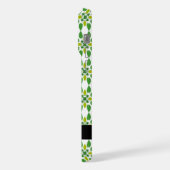 Bladpatroon, Groene bladeren, Jouw naam iPhone Hoesje (Linkerkant)