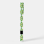 Bladpatroon, Groene bladeren, Jouw naam iPhone Hoesje (Rechterkant)