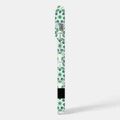 Bladpatroon, Groene bladeren, Jouw naam iPhone Hoesje (Linkerkant)