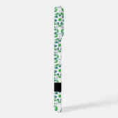 Bladpatroon, Groene bladeren, Jouw naam iPhone Hoesje (Rechterkant)