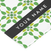 Bladpatroon, Groene bladeren, Jouw naam Korte Tafelloper (Hoek)