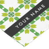 Bladpatroon, Groene bladeren, Jouw naam Korte Tafelloper (Hoek)