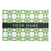 Bladpatroon, Groene bladeren, Jouw naam Kussensloop (Achterkant)