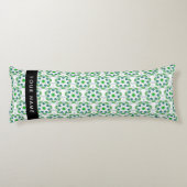 Bladpatroon, Groene bladeren, Jouw naam Lichaamskussen (Achterkant)