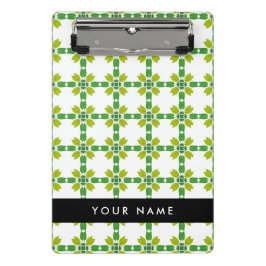 Bladpatroon, Groene bladeren, Jouw naam Mini Klembord