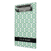 Bladpatroon, Groene bladeren, Jouw naam Mini Klembord (Angled2)