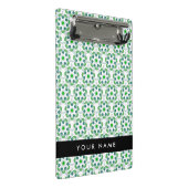 Bladpatroon, Groene bladeren, Jouw naam Mini Klembord (Schuin)