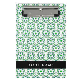 Bladpatroon, Groene bladeren, Jouw naam Mini Klembord