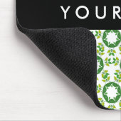 Bladpatroon, Groene bladeren, Jouw naam Muismat (Hoek)