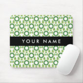 Bladpatroon, Groene bladeren, Jouw naam Muismat (Met muis)