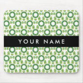 Bladpatroon, Groene bladeren, Jouw naam Muismat (Voorkant)