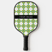 Bladpatroon, Groene bladeren, Jouw naam Pickleball Paddle (Achterkant)