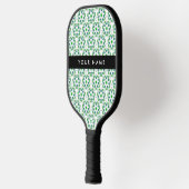 Bladpatroon, Groene bladeren, Jouw naam Pickleball Paddle (Links)
