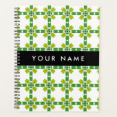 Bladpatroon, Groene bladeren, Jouw naam Planner (Voorkant)