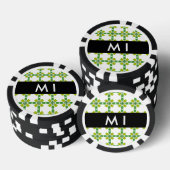 Bladpatroon, Groene bladeren, Jouw naam Poker Chips (Opstapeling)