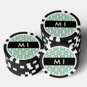 Bladpatroon, Groene bladeren, Jouw naam Poker Chips (Opstapeling)