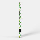 Bladpatroon, Groene bladeren, Jouw naam Samsung Galaxy Hoesje (Rechterkant)