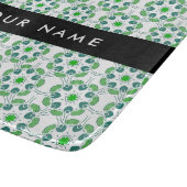 Bladpatroon, Groene bladeren, Jouw naam Snijplank (Hoek)