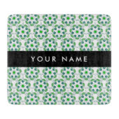 Bladpatroon, Groene bladeren, Jouw naam Snijplank (Voorkant)