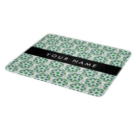 Bladpatroon, Groene bladeren, Jouw naam Snijplank