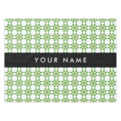 Bladpatroon, Groene bladeren, Jouw naam Tafelkleed (Voorkant (Horizontaal))