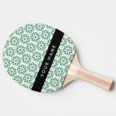 Bladpatroon, Groene bladeren, Jouw naam Tafeltennisbatje (Zijkant)