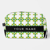 Bladpatroon, Groene bladeren, Jouw naam Toilettasje (Voorkant)