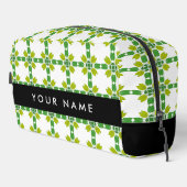 Bladpatroon, Groene bladeren, Jouw naam Toilettasje (Rechterhoek)