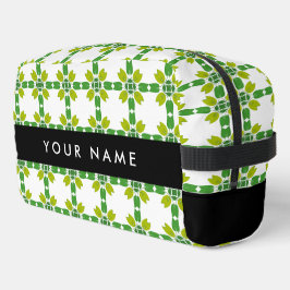 Bladpatroon, Groene bladeren, Jouw naam Toilettasje