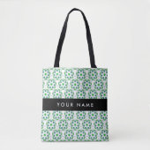 Bladpatroon, Groene bladeren, Jouw naam Tote Bag (Voorkant)