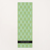 Bladpatroon, Groene bladeren, Jouw naam Yogamat (Voorkant)