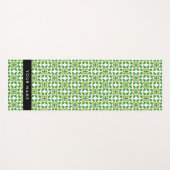Bladpatroon, Groene bladeren, Jouw naam Yogamat (Voorkant (horizontaal))