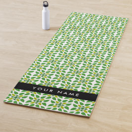 Bladpatroon, Groene bladeren, Jouw naam Yogamat