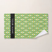 Bladpatroon, Groene Bladeren, Uw Naam Bad Handdoek (Handdoek)