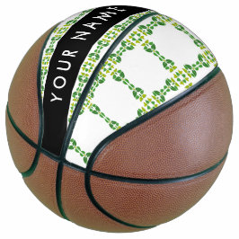 Bladpatroon, Groene Bladeren, Uw Naam Basketbal