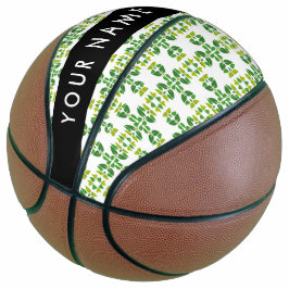 Bladpatroon, Groene Bladeren, Uw Naam Basketbal